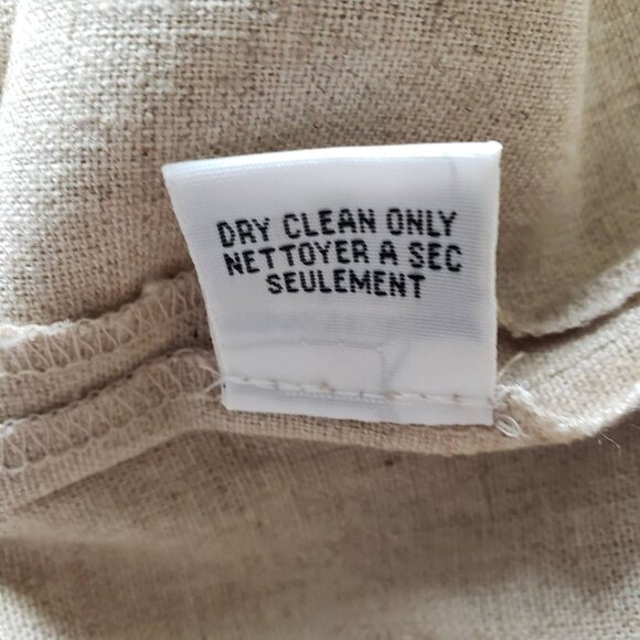 Talbots Woman Size 6 Vintage Linen Blend Maxi dress Floral embroidery Back Slit - Picture 8 of 9